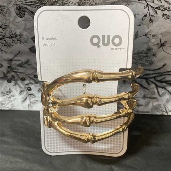 💚 Duo | Gold Skeleton Hand Bracelet - New with tags - Picture 1 of 2